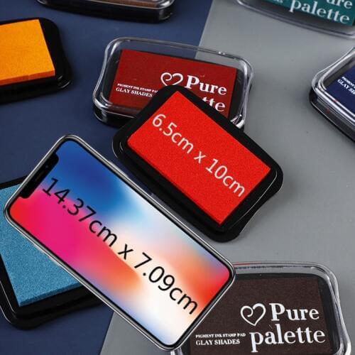 1pc Craft Ink Pad Stamps 12 Color Big-size(6.5*10cm) for DIY Scrapbooking Bullet-Journalling Finger Painting