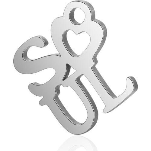10pcs/lot Stainless Steel DIY Soul Charms for Pendant Necklace Bracelet Bangle Jewelry Making