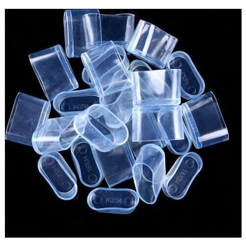24Pcs Chair Leg Tips Caps Transparent Rubber Furniture Foot Table Chair Leg End Caps Covers Tips Floor Protectors Leg Covers Cap