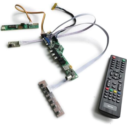 30Pin LVDS Fit CLAA154WB03A/CLAA154WB03AN/CLAA154WB04 matrix 1280*800 LCD monitor controller board VGA AV USB 1CCFL DIY kit
