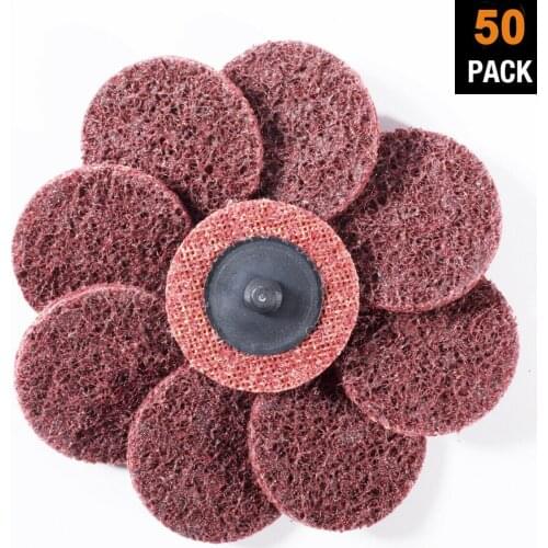 50PCS 2 inch R-Type Roll Lock Sanding Discs Medium Grit Die Grinder Roloc Discs