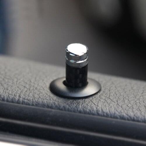 Car Styling For Benz w203 w204 w205 w210 w211 w213 gla glc glk Carbon Fiber Door Lock Stick Pin Cap Car Interior Accessories