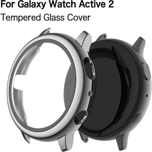 Watch Case For Samsung Galaxy Active 2 40mm 44mm Tempered Glass Film Watch Cover Protective Cases Smartwatch Accessories Shell