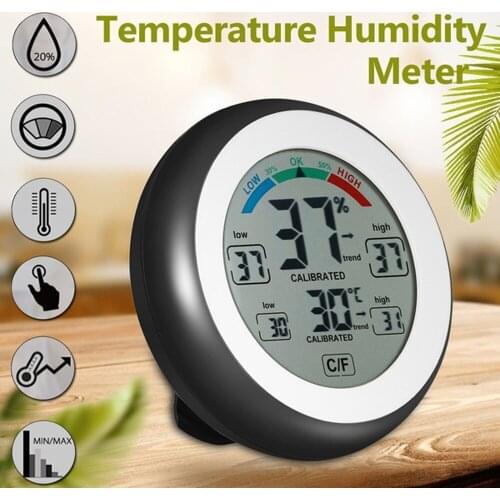 LCD Touch Screen Digital Thermometer Hygrometer Car Indoor Home Outdoor Termometer Temperature Humidity Meter Weather Station
