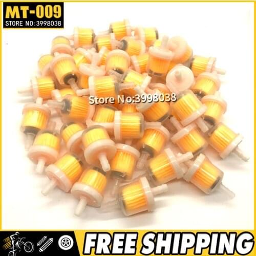100pcs Motorcycle Petrol Gas Inline Fuel Filter For Dirt Pit Trail Bike 4 Wheeler Quad ATV Quad Kids Baby Mini Moto Pocket Bike