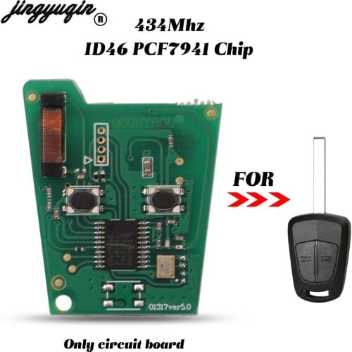 Jingyuqin 2BT 434Mhz ID46 PCF7941 Chip Remote Car Key Circuit Board Fob For Opel Vauxhall Corsa D 2007-2012 Astra H 2004 - 2009