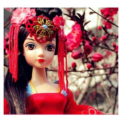 Kurhn Doll For Girls Toys Chinese Ancient Bride Dolls Tang Dynasty Bride Toys For Girl Gift Kids Children Birthday Gift