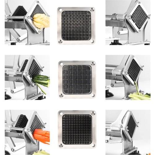 French Fry Cutter, Blade Cutting Machine Chips Cutter Parts French Fry Potato Chips Cutters +3 Blades Size, Stainless Steel