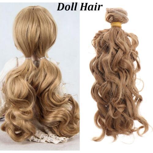 Mini Curly Wigs for 1/6 1/4 1/3 Doll High-Temperature Synthetic Screw Periwig Curly Wigs BJD/SD Doll Hair Toy Toupee