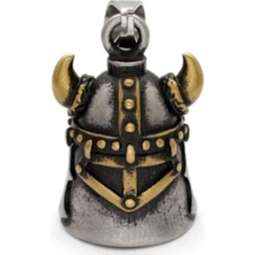 Fashion Punk Viking Warrior Helmet Bell Pendant Trend Rock Motorcycle Jewelry for Men