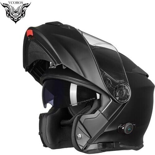 Vcoros Modular BlueTooth Flip Up Motocycle Helmet With Breathable Lining Automatically System capacete de motocicleta
