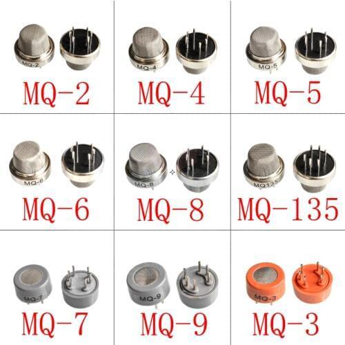 MQ-2 MQ-3 MQ-4 MQ-5 MQ-6 MQ-7 MQ-8 MQ-9 MQ-135 Detection Smoke methane liquefied Gas Sensor probe for Arduino Starter DIY Kit