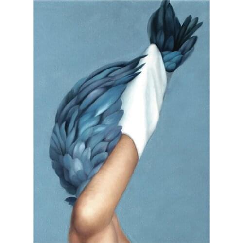 Modern Figure Lady Head Flower Pre-Printed 11CT Cross Stitch Complete Kit Embroidery DMC Threads Painting Craft Jewelry