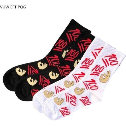 Fuzzy Socks Full Score Male and Female Cotton Tube Sock College Style Kawaii Fashion Street Hip Hop Trend