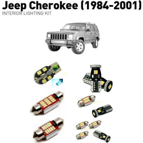 Led interior lights For Jeep cherokee 1984-2001 11pc Led Lights For Cars lighting kit automotive bulbs Canbus