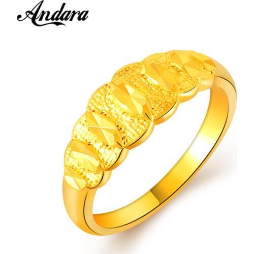 Trendy Style Rings 24k Gold Color Star Ring Yellow Gold Knuckle Rings For Women Jewelry Bagues Anillos JR107