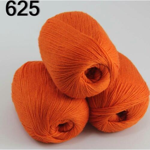 High quality 100% pure cashmere luxury warm and soft hand-knitting yarn Orange 233-625