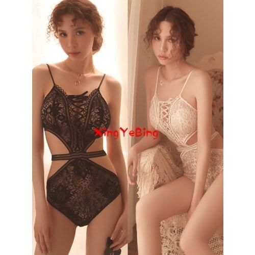 Explosive Comfortable European And American Appeal Women Sexy Seduction Underwear Conjoined Body Set Hollow Out