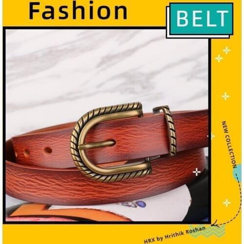 Belts for Women Leather Fashion Wild Personality European and American Retro Style Leather Jeans Belt Designer Belt Harajuku