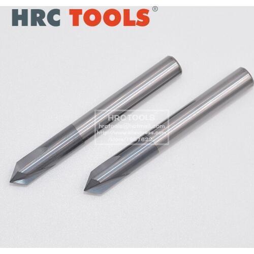 1pcs 4/6/8mm Carbide Chamfer End Mill Tungsten Steel 3Flutes 60/90/120 Degree Milling Cutter Router Bits
