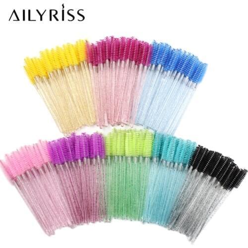 1000Pcs Disposable Eyelash Brush Lash Extension Tool Eyebrow Brush Mascara Wands Stick Applicator Crystal Eyelash Women Cosmetic