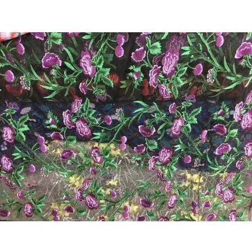 2018 new african 3d flower pattern lace fabric charming cotton material lovely flower french tulle lace for woman party ZL67