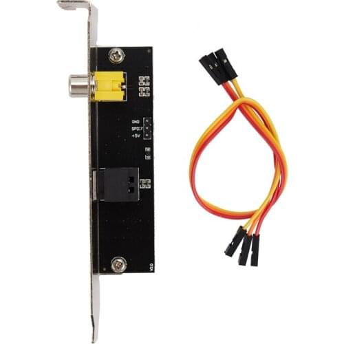 24BIT192KHz SPDIF Daughter Card Optical Fiber Coaxial Digital Sound Card Baffle DAC DTS Decoder for General Motherboard