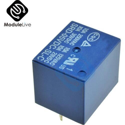 5V DC 10A Power Relay PCB Type T73-5V 5 Feet SRD-5VDC-SL-C DIP-5 5 Pin Type SRD-05VDC-SL-C