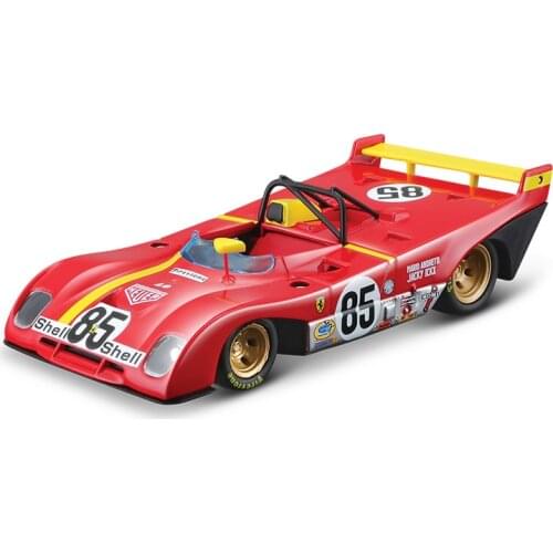 Bburago 1:43 Scale Ferrari 312P 1972 Alloy Luxury Vehicle Diecast Pull Back Cars Model Toy Collection Gift
