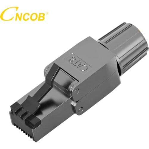 Cat8 Cat7 Industrial Ethernet Connector RJ45 Shielded Field Plug Tool Free Modular Conector 23/24 AWG