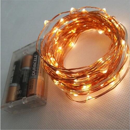 5M 50 Led Fairy Lights Battery Operated Waterproof Copper Wire Twinkle String Lights for Bedroom Indoor Outdoor Wedding Party