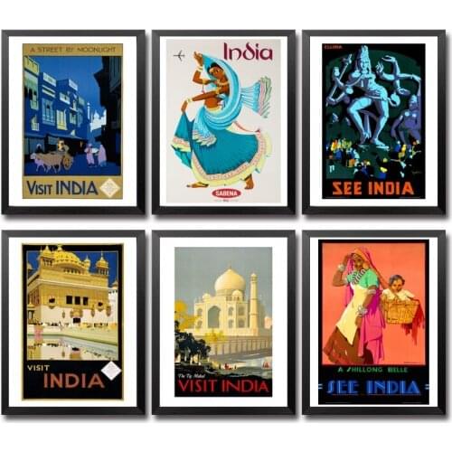 India Vintage Travel Poster