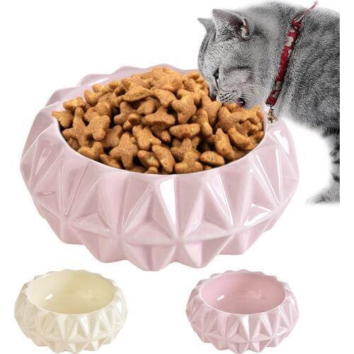 Pet Ceramic Bowls Creative Flower Shape Design Pet Food Bowl Pet Feeder Bowl For Dogs Cats Pet Feeder Cat Dog Feeding Supplies