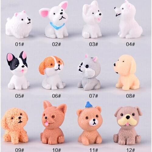 Lovely Dog Car Ornament Family Decoration Mini Cute Resin Bobblehead Dog Nodding Funny Puppy Toys Decoration Dashboard Cute Toys