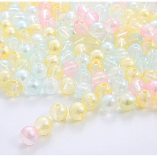 Fashion 38pcs 10mm Macarons Color Acrylic Round Loose Beads for Earring Necklace Bracelet DIY Jewelry Craft Making Accessories