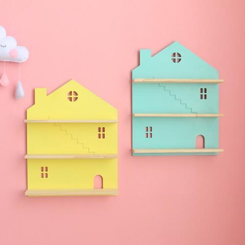 NNordic ins wind wall rack girl room decoracion porch bedroom partition childrens room storage wind chimes hanging wall decer