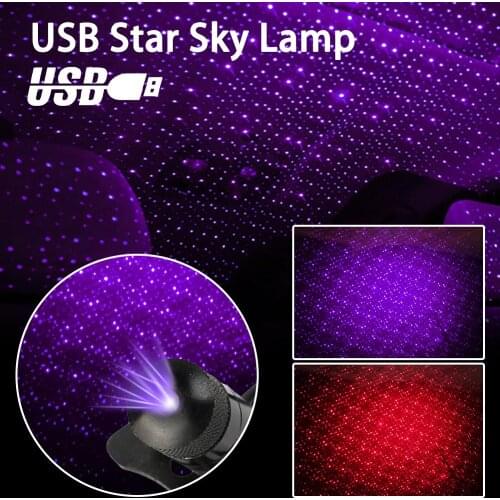 NEW Car Roof Star Light Interior Mini LED Starry Laser Atmosphere Ambient Projector Lights USB Auto Decoration Night Galaxy Lamp