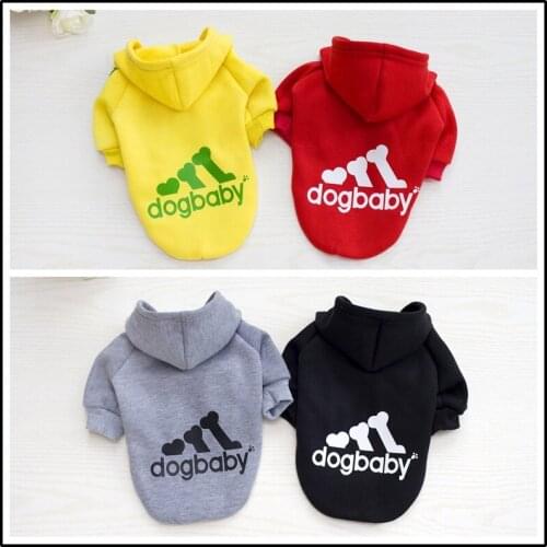 New Puppy Print Vest Small Medium-sized Dogs Cats Clothing Chihuahuas Hoodies Warm Autumn Winter Sports Jackets Soft Pet Outfit