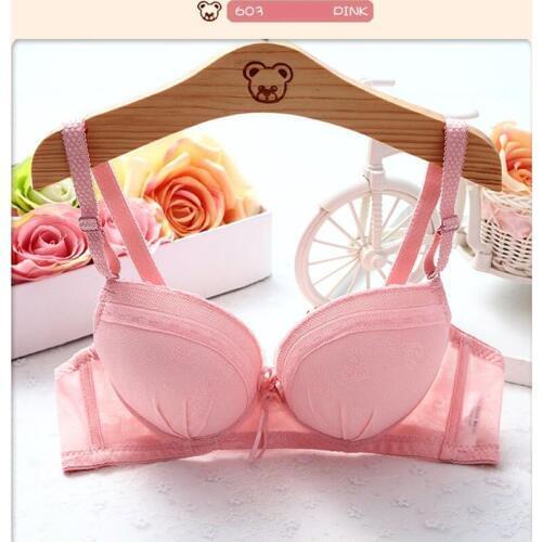 New comfortable lace cute little fresh no steel ring student girls bra 603
