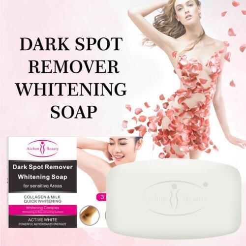 Aichun Milk Whitening Soap Beauty Collagen Milk Soap Areola Labia Melanin Desalinated Red Handmade Soap Beauty Body Skin Care
