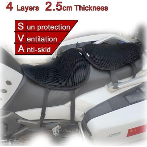 REESSOR Motorcycle Seat Cushion Heightening and Thickening for Racing /Street /Travelling Bikes/Cruising Motor