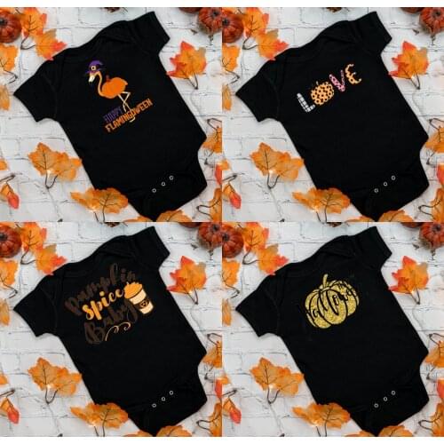 Happy love Halloween Bodysuit Fall Baby Clothes Baby Halloween Gender Neutral Newborn Outfit Baby Shower Gift for Girl or Boy