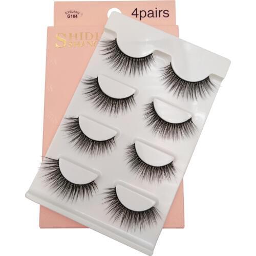 SHIDISHANGPIN 3D Mink Eyelashes Natrual Mink False Lashes Soft 3D False Eyelashes Reasuble faux cils Makeup Full Strip Lashes