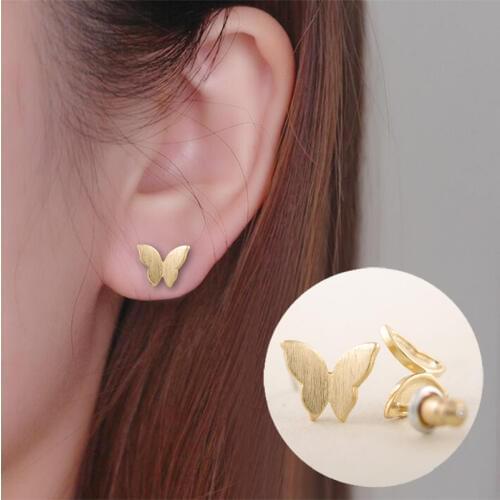 Shuangshuo Ethnic Cute Small Butterfly Studs Earrings Fashion Jewelry Animal Wedding Earrings boucle d'oreille femme 2017