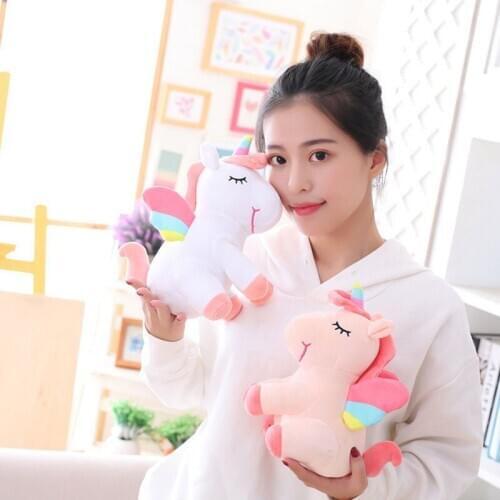 Creative Luminous LED Rainbow Unicorn Doll Cute Electronic Plush Toys Baby Children Christmas Birthday Educational Lighting Gift