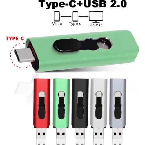 Usb 2.0 OTG USB flash drive for SmartPhone/Tablet/PC 8GB 16GB 32GB 64GB 128GB cle usb Pendrive High speed pen drive custom logo