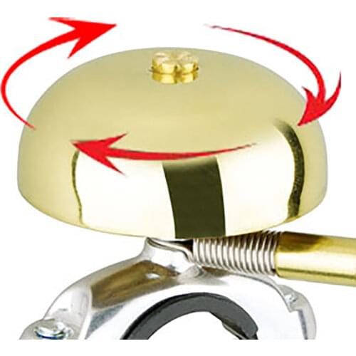 Bike Classics Bell Handlebar Brass Bell Horn With Spring Fit 22.2-25mm Handlebars Clear Sound Golden