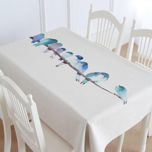 Return Bird Tablecloth Table Fabric Art Tea Table Tablecloth Covering Cloth Thick And Solid Defence Burn Rectangle Square
