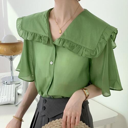 Zhangweiwei Stand-up Collar Blouses