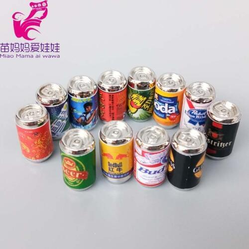 1/6 1/8 BJD doll house accessories food mini model cake milk tea cola cookies butter bread wine for barbie doll ob11